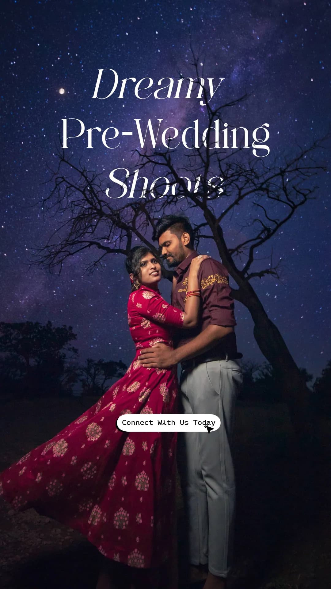 Dreamy pre-wedding shoots under the stars.