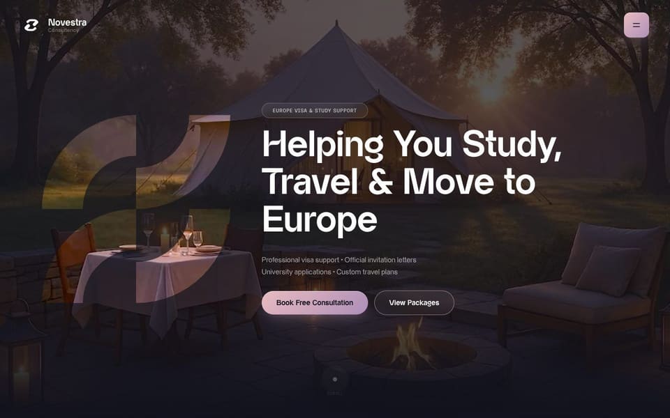 Novestra Consultancy website